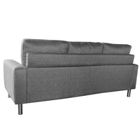 Thumbnail for Sarantino Linen Corner Sofa Lounge Couch Modular Furniture L Chair Home Chaise Grey