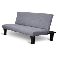 Thumbnail for Sarantino Sofa Bed Lounge Couch Futon Furniture Seat Adjustable Suite Dark Grey