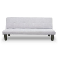 Thumbnail for Sarantino Linen Sofa Bed Lounge Couch Futon Furniture Seat Adjustable Suite Wood 2 Seater Light Grey