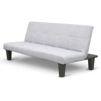 Thumbnail for Sarantino Linen Sofa Bed Lounge Couch Futon Furniture Seat Adjustable Suite Wood 2 Seater Light Grey