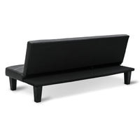 Thumbnail for Sarantino 2 Seater Modular Faux Leather Fabric Sofa Bed Couch - Black