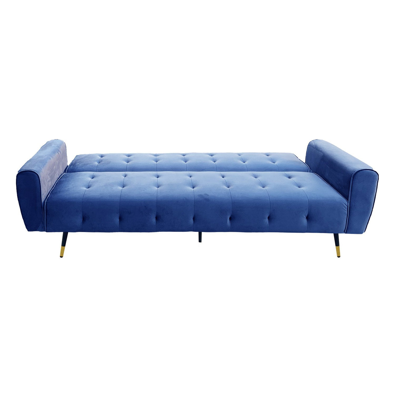 Sarantino Ava 3-seater Tufted Velvet Sofa Bed By Sarantino - Blue