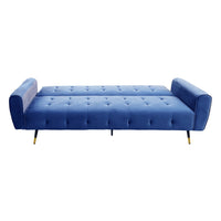 Thumbnail for Sarantino Ava 3-seater Tufted Velvet Sofa Bed By Sarantino - Blue