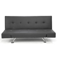 Thumbnail for Sarantino Brooklyn Sofa Bed Lounge Faux Leather Couch Futon Furniture Adjustable Suite Gr