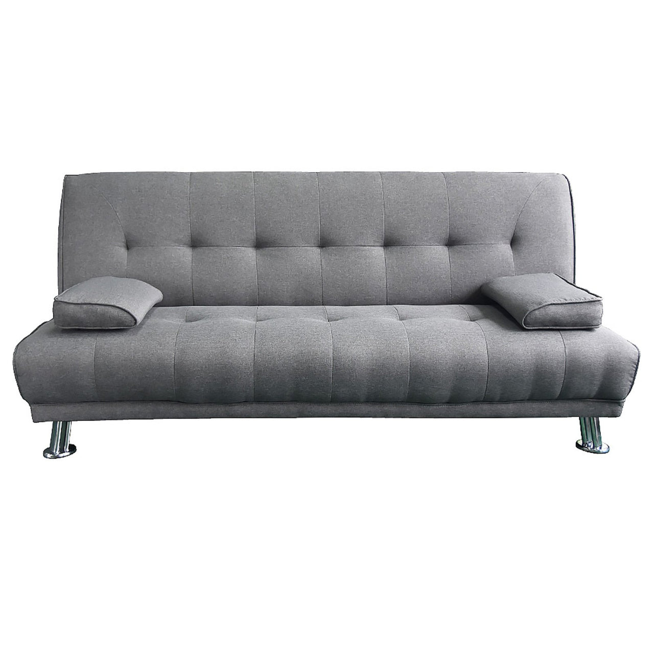 Sarantino Manhattan Sofa Bed Lounge Couch Futon Furniture Home Light Grey Linen Suite