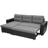 Thumbnail for Sarantino Corner Sofa Linen Lounge Couch L-shaped Modular Furniture Home Chaise Grey