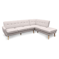 Thumbnail for Sarantino Faux Linen Corner Sofa Lounge L-shaped Chaise Light Grey