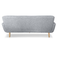 Thumbnail for Sarantino 6-Seater Linen Sofa Set Couch Futon - Light Grey