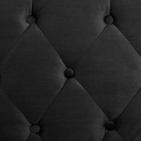 Thumbnail for Sarantino Faux Velvet Tufted Sofa Bed Couch Futon - Black