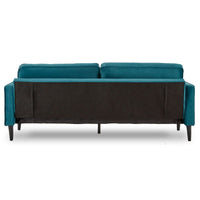 Thumbnail for Sarantino Faux Velvet Sofa Bed Couch Furniture Lounge Suite Seat Blue