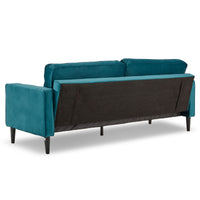 Thumbnail for Sarantino Faux Velvet Sofa Bed Couch Furniture Lounge Suite Seat Blue