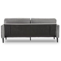 Thumbnail for Sarantino Faux Velvet Sofa Bed Couch Furniture Lounge Suite Seat Grey