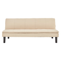 Thumbnail for Sarantino 3 Seater Modular Faux Linen Fabric Sofa Bed Couch - Beige