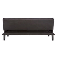 Thumbnail for Sarantino 3 Seater Modular Faux Linen Fabric Sofa Bed Couch - Black