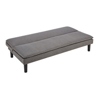 Thumbnail for Sarantino 3 Seater Modular Faux Linen Fabric Sofa Bed Couch -Dark Grey