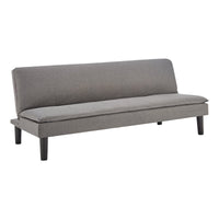 Thumbnail for Sarantino 3 Seater Modular Faux Linen Fabric Sofa Bed Couch -Dark Grey