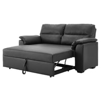 Thumbnail for Sarantino Faux Leather Sofa Bed Couch Lounge - Black