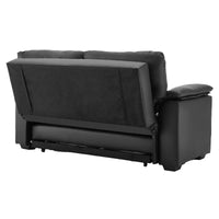 Thumbnail for Sarantino Faux Leather Sofa Bed Couch Lounge - Black