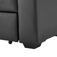 Thumbnail for Sarantino Faux Leather Sofa Bed Couch Lounge - Black