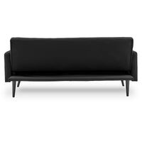 Thumbnail for Sarantino Tufted Faux Linen 3-Seater Sofa Bed with Armrests - Black