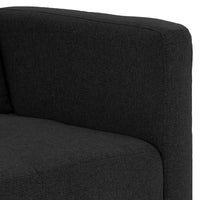 Thumbnail for Sarantino Tufted Faux Linen 3-Seater Sofa Bed with Armrests - Black