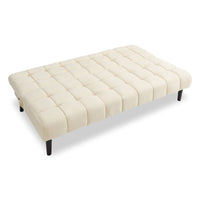 Thumbnail for Sarantino Faux Suede Fabric Sofa Bed Furniture Lounge Seat Beige