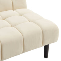 Thumbnail for Sarantino Faux Suede Fabric Sofa Bed Furniture Lounge Seat Beige