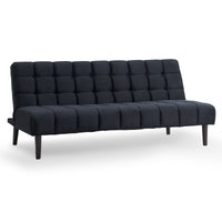 Thumbnail for Sarantino Faux Suede Fabric Sofa Bed Furniture Lounge Seat Black