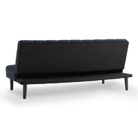 Thumbnail for Sarantino Faux Suede Fabric Sofa Bed Furniture Lounge Seat Black