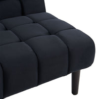 Thumbnail for Sarantino Faux Suede Fabric Sofa Bed Furniture Lounge Seat Black