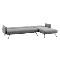 Thumbnail for Sarantino Mia 3-Seater Corner Sofa Bed Chaise and Pillows Dark Grey