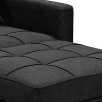 Thumbnail for Sarantino Suri 3-in-1 Convertible Lounge Chair Bed - Black