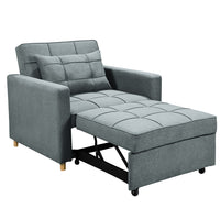 Thumbnail for Sarantino Suri 3-in-1 Convertible Sofa Chair Bed -  Airforce Blue