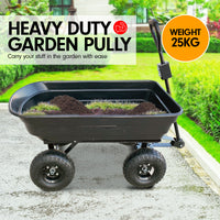 Thumbnail for Kartrite Garden Dump Cart Dumper Wagon Carrier Wheel Barrow  125L