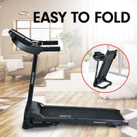 Thumbnail for Powertrain MX1 Foldable Home Treadmill for Cardio Jogging Fitness