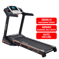 Thumbnail for Powertrain MX2 Foldable Home Treadmill Auto Incline Cardio Running