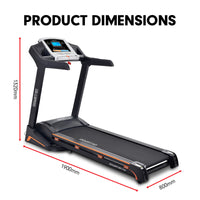 Thumbnail for Powertrain MX2 Foldable Home Treadmill Auto Incline Cardio Running