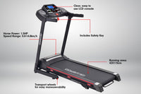 Thumbnail for Powertrain V30 Foldable Treadmill Manual Incline Home Gym Cardio