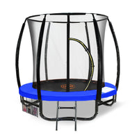 Thumbnail for Kahuna Classic 6ft Outdoor Round Blue Trampoline With Safety Enclosure