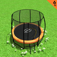 Thumbnail for Kahuna Classic 6ft Outdoor Round Orange Trampoline Safety Enclosure