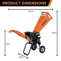 Thumbnail for Ducar 7hp Wood Chipper Shredder Mulcher Grinder Petrol Orange