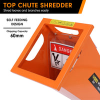 Thumbnail for Ducar 7hp Wood Chipper Shredder Mulcher Grinder Petrol Orange