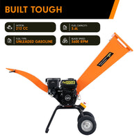 Thumbnail for Ducar 7hp Wood Chipper Shredder Mulcher Grinder Petrol Orange