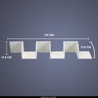 Thumbnail for Sarantino 5 Tier Corner Wall Shelf Display Shelves Dvd Book Storag Rack Floating Mounted - White