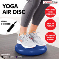 Thumbnail for Powertrain Yoga Stability Disc Home Gym Pilates Balance Trainer - Blue