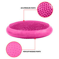 Thumbnail for Powertrain Yoga Stability Disc Home Gym Pilates Balance Trainer - Pink