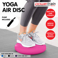 Thumbnail for Powertrain Yoga Stability Disc Home Gym Pilates Balance Trainer - Pink