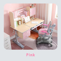 Thumbnail for Height Adjustable Children Kids Ergonomic Study Desk Chair Set 120cm Blue Pink AU