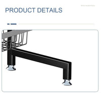 Thumbnail for 95cm Double Tier Dish Drying Rack Holder Drain caddy Kitchen Drainer Storage Over Sink Organiser