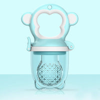 Thumbnail for 2 X Newborn Baby Food Fruit Nipple Feeder Pacifier Safety Silicone Feeding Tool Blue